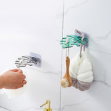 Maxbell Wall Toothbrush Holder Palm Leaf Self Adhesive Hook for shower black