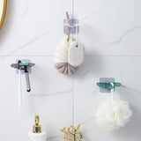 Maxbell Wall Toothbrush Holder Palm Leaf Self Adhesive Hook for shower black