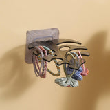 Maxbell Wall Toothbrush Holder Palm Leaf Self Adhesive Hook for shower black