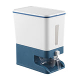 Maxbell Rice Dispenser Multifunctional Storage Container Cereal Dispenser for Rice Blue