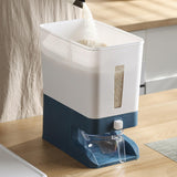 Maxbell Rice Dispenser Multifunctional Storage Container Cereal Dispenser for Rice Blue
