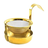 Maxbell Rotating Tea Strainer Teaware Fine Mesh Portable for Party kitchen golden
