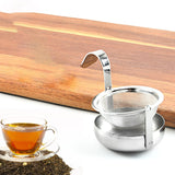 Maxbell Rotating Tea Strainer Teaware Fine Mesh Portable for Party kitchen Silver