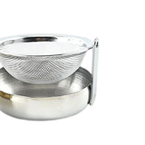 Maxbell Rotating Tea Strainer Teaware Fine Mesh Portable for Party kitchen Silver