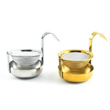 Maxbell Rotating Tea Strainer Teaware Fine Mesh Portable for Party kitchen Silver