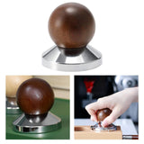 Maxbell Professional Espresso Press Tamper Wooden Ergonomics Handle Flat Base Mini 58mm