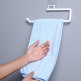 Maxbell Tissue Roll Hanger Rotating Rod Tissue Roll Hanger for Countertop White