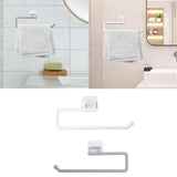Maxbell Tissue Roll Hanger Rotating Rod Tissue Roll Hanger for Countertop White