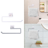 Maxbell Tissue Roll Hanger Rotating Rod Tissue Roll Hanger for Countertop White
