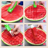 Maxbell Watermelon Splitter 4 Usages Manual Stainless Steel Durable for Household Tool