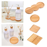 Maxbell Bamboo Serving Tray Breakfast Trays Food Tray for Living Room Buffet Round