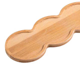Maxbell Bamboo Serving Tray Breakfast Trays Food Tray for Living Room Buffet Peanut Shape