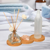 Maxbell Bamboo Serving Tray Breakfast Trays Food Tray for Living Room Buffet Peanut Shape