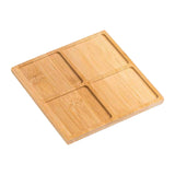 Maxbell Bamboo Serving Tray Breakfast Trays Food Tray for Living Room Buffet Small Square