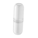 Maxbell Travel Toothbrush Holder Containers Wash Cup Holder Carrier for Traveling White