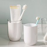 Maxbell Travel Toothbrush Holder Containers Wash Cup Holder Carrier for Traveling White