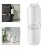 Maxbell Travel Toothbrush Holder Containers Wash Cup Holder Carrier for Traveling White