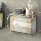 Maxbell Tissue Box Holder Tissue Dispenser Tissue Case for Office Desktop Restaurant Clear