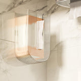 Maxbell Tissue Box Holder Tissue Dispenser Tissue Case for Office Desktop Restaurant Clear