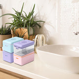 Maxbell Soap Rack Organizer Storage Tray for Kitchen Toilet Hotel Purple