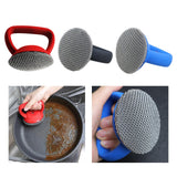 Maxbell Cleaning Brush Metal Mesh Scrubber Dish Scrubber Brush for Pot Tableware Red