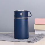 Maxbell Portable Soup Lunch Containers for Hot Food Vacuum Insulated Flask Blue