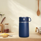 Maxbell Portable Soup Lunch Containers for Hot Food Vacuum Insulated Flask Blue