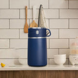 Maxbell Portable Soup Lunch Containers for Hot Food Vacuum Insulated Flask Blue