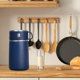 Maxbell Portable Soup Lunch Containers for Hot Food Vacuum Insulated Flask Blue