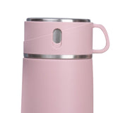 Maxbell Portable Soup Lunch Containers for Hot Food Vacuum Insulated Flask Pink