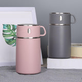 Maxbell Portable Soup Lunch Containers for Hot Food Vacuum Insulated Flask Pink