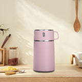 Maxbell Portable Soup Lunch Containers for Hot Food Vacuum Insulated Flask Pink