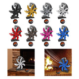 Maxbell Fireplace Fan Decoration Gadget Practical Metal for Stoves Fireplace Black