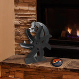 Maxbell Fireplace Fan Decoration Gadget Practical Metal for Stoves Fireplace Black
