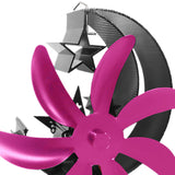Maxbell Fireplace Fan Decoration Gadget Practical Metal for Stoves Fireplace Rose Red