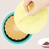 Maxbell Round Silicone Coffee Filter Holder Container Organizer Stylish Looking Grey