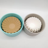 Maxbell Round Silicone Coffee Filter Holder Container Organizer Stylish Looking Grey