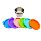 Maxbell Stainless Steel Dipping Sauce Cup with Lid for Home Outdoor Light Green