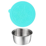 Maxbell Stainless Steel Dipping Sauce Cup with Lid for Home Outdoor Light Green