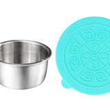 Maxbell Stainless Steel Dipping Sauce Cup with Lid for Home Outdoor Light Green