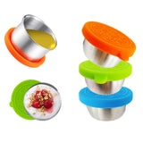Maxbell Stainless Steel Dipping Sauce Cup with Lid for Home Outdoor Light Green