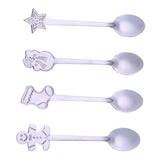 Maxbell 4 Pieces Stainless Steel Teaspoons Tableware for Cake Ice Cream Cappuccino