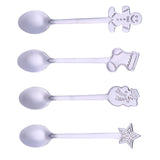 Maxbell 4 Pieces Stainless Steel Teaspoons Tableware for Cake Ice Cream Cappuccino