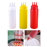 Maxbell 3x Ketchup Bottle press Container press Sauce Bottle for Condiments 650ml