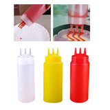 Maxbell 3x Ketchup Bottle press Container press Sauce Bottle for Condiments 450ml