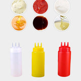 Maxbell 3x Ketchup Bottle press Container press Sauce Bottle for Condiments 360ml