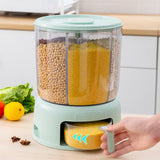 Maxbell Rice Dispenser with Lid and Cup for Soybean Laundry Scent Beads Green