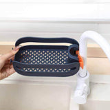 Maxbell Multipurpose Faucet Rack Dish Cloth Hanger Accessories for Bathroom Brush blue