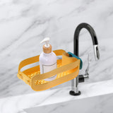 Maxbell Multipurpose Faucet Rack Dish Cloth Hanger Accessories for Bathroom Brush yellow