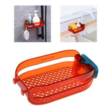 Maxbell Faucet Drain Rack Dish Cloth Hanger Accessories for Kitchen Sinks Rag Soap red